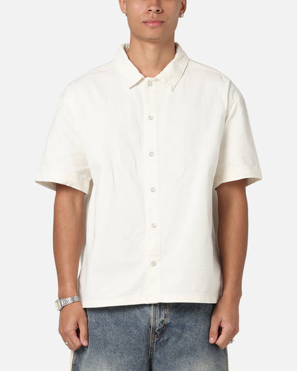 Saint Morta Gothic Noir Button Up Shirt White/Black