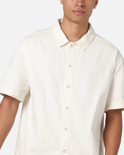 Saint Morta Gothic Noir Button Up Shirt White/Black