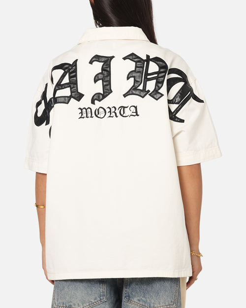 Saint Morta Gothic Noir Button Up Shirt White/Black