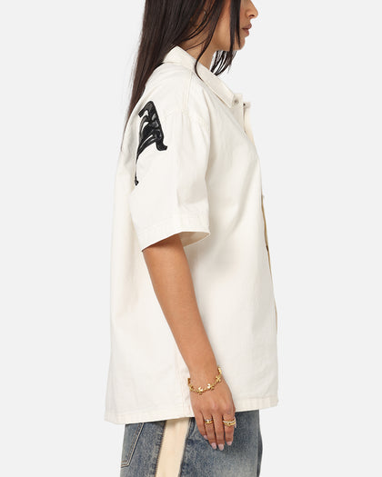 Saint Morta Gothic Noir Button Up Shirt White/Black