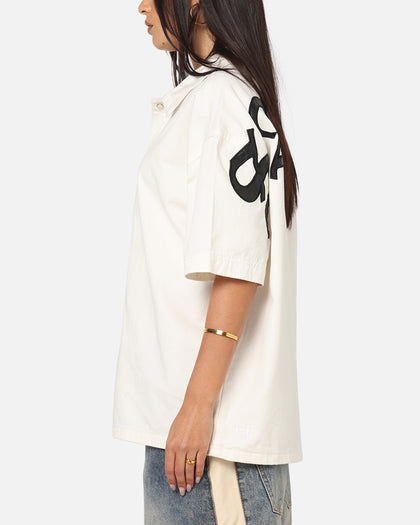 Saint Morta Gothic Noir Button Up Shirt White/Black