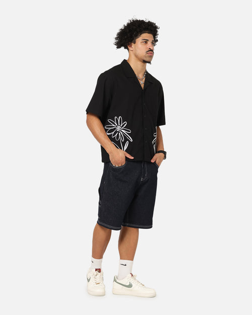 Carre Hand Picked Button Up Shirt Black