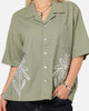 Carre Hand Picked Button Up Shirt Green