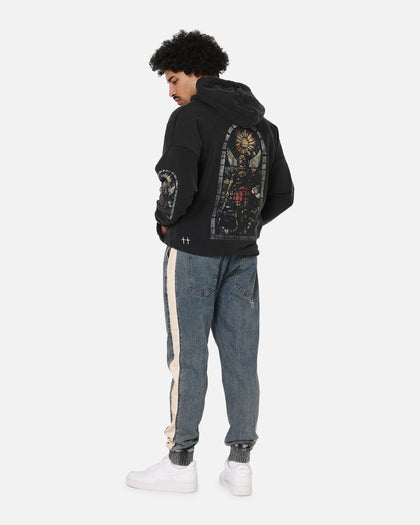 Saint Morta Kingdomcome Boxy Zip Hoodie Black