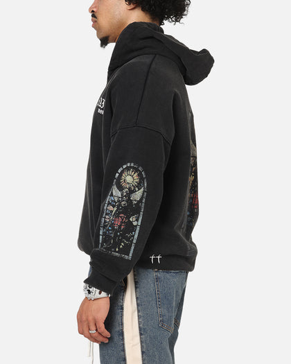 Saint Morta Kingdomcome Boxy Zip Hoodie Black