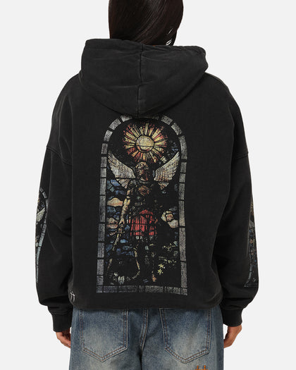 Saint Morta Kingdomcome Boxy Zip Hoodie Black