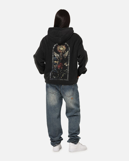 Saint Morta Kingdomcome Boxy Zip Hoodie Black