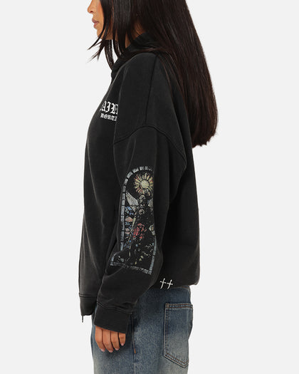 Saint Morta Kingdomcome Boxy Zip Hoodie Black