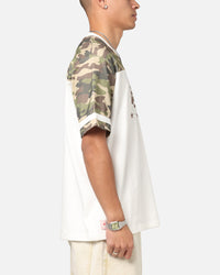 Carre Star Shooter Panelled T-Shirt Off White/Woodland Camo