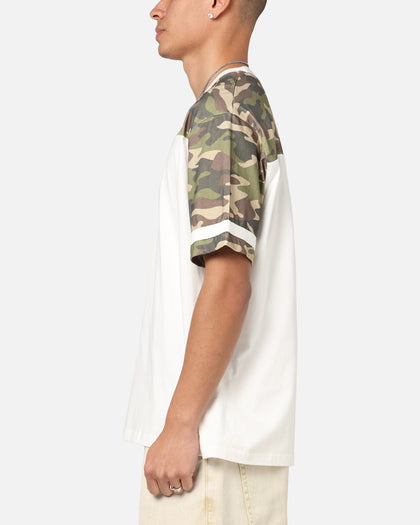 Carre Star Shooter Panelled T-Shirt Off White/Woodland Camo