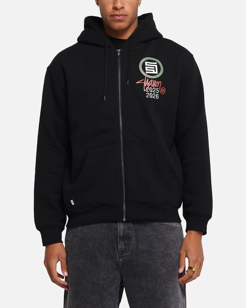 S Double 25/26 Zip Through Hoodie Black