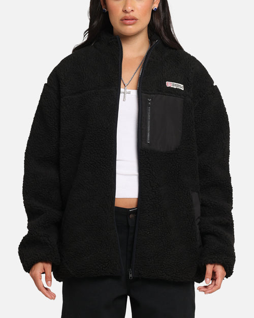 S Double High Pile Jacket Black
