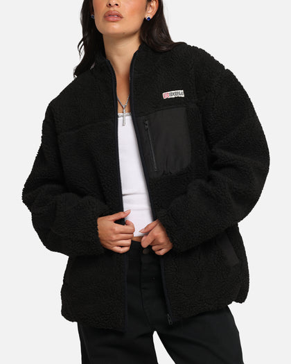 S Double High Pile Jacket Black