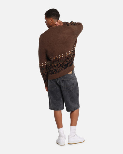 S Double Knitted Sweater Chocolate