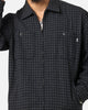 S Double Plaid Zip Through Long Sleeve Shirt Brown