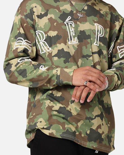 Carre Global Oversized Long Sleeve T-Shirt Camo