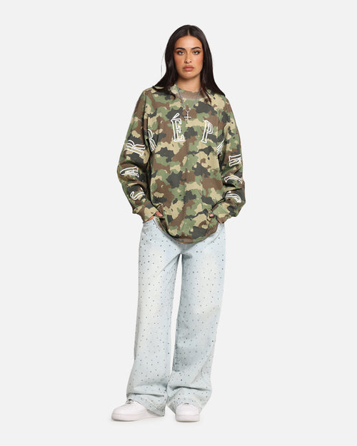 Carre Global Oversized Long Sleeve T-Shirt Camo