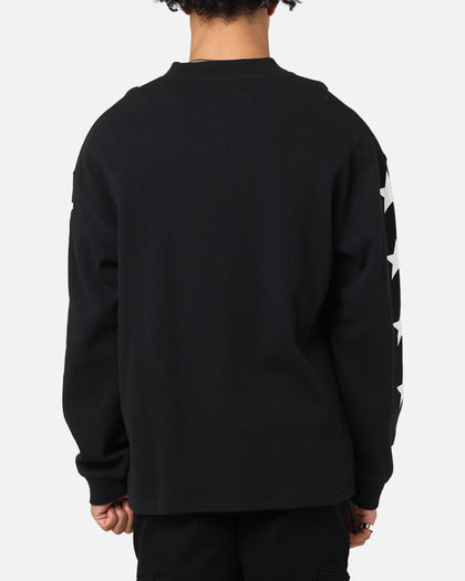 Carre Waffle Workwear Long Sleeve T-Shirt Black
