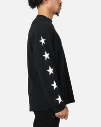 Carre Waffle Workwear Long Sleeve T-Shirt Black