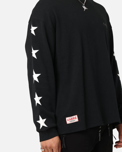 Carre Waffle Workwear Long Sleeve T-Shirt Black