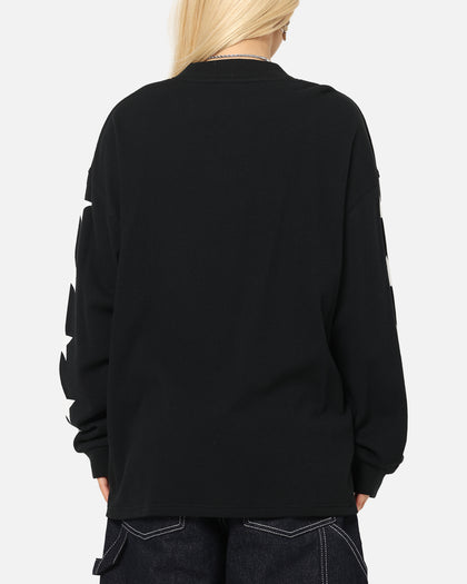 Carre Waffle Workwear Long Sleeve T-Shirt Black