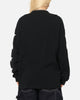 Carre Waffle Workwear Long Sleeve T-Shirt Black
