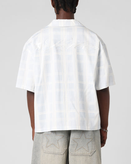 Loiter Daytona Button Up Shirt Blue Check