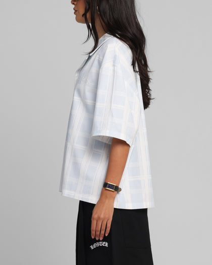 Loiter Daytona Button Up Shirt Blue Check