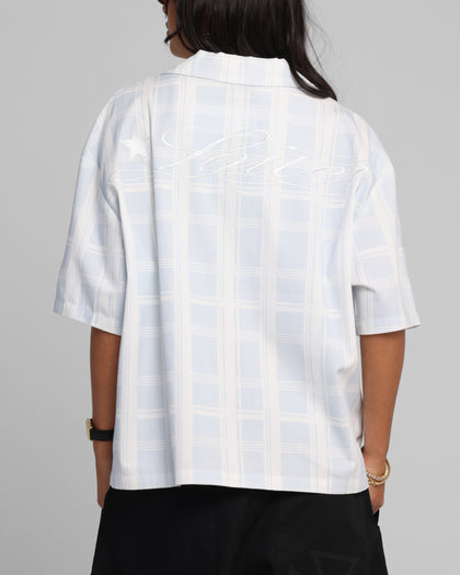 Loiter Daytona Button Up Shirt Blue Check