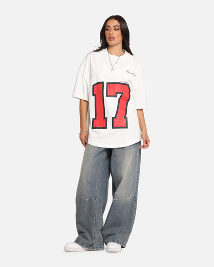 Carre Hitta Grid Iron T-Shirt Off White/Red