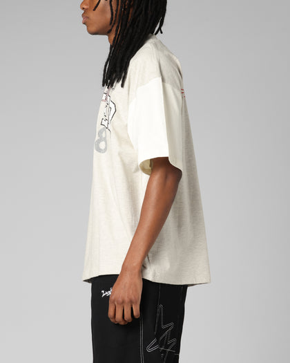 Loiter Drop Out Vintage T-Shirt Grey/White