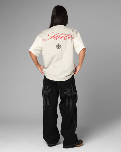 Loiter Drop Out Vintage T-Shirt Grey/White