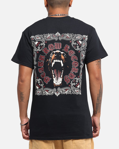 Deathrow Records Doberman Bandana T-Shirt Black