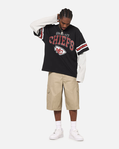 Mitchell & Ness Kansas City Chiefs Waffle Mock Layer Long Sleeve T-Shirt Black