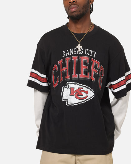 Mitchell & Ness Kansas City Chiefs Waffle Mock Layer Long Sleeve T-Shirt Black