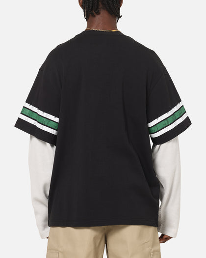 Mitchell & Ness Philadelphia Eagles Waffle Mock Layer Long Sleeve T-Shirt Black