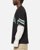 Mitchell & Ness Philadelphia Eagles Waffle Mock Layer Long Sleeve T-Shirt Black