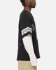 Mitchell & Ness Oakland Raiders Waffle Mock Layer Long Sleeve T-Shirt Black