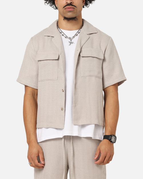 XXIII Textured Button Up Shirt Stone