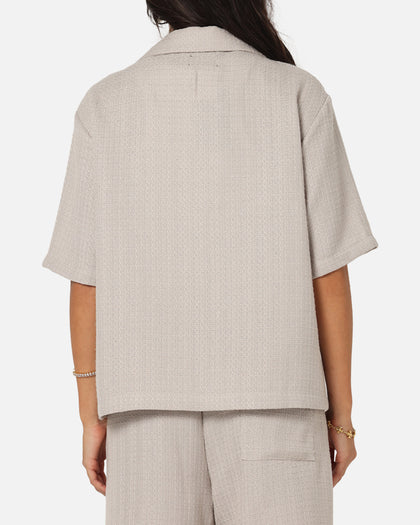XXIII Textured Button Up Shirt Stone