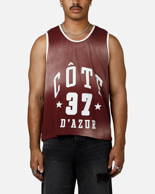 MNML Jersey Pinnie Tank Burgundy