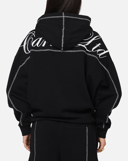 Carre Script Hoodie Black