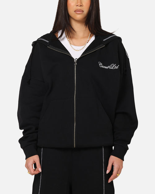 Carre Script Hoodie Black
