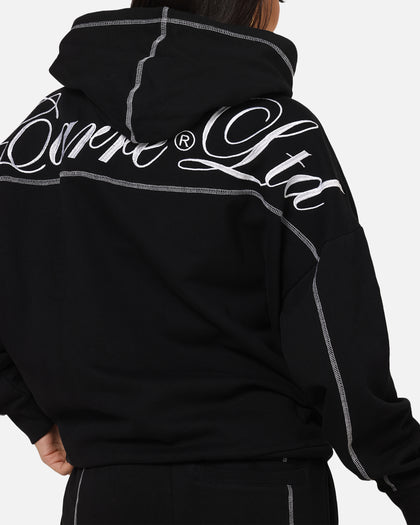Carre Script Hoodie Black