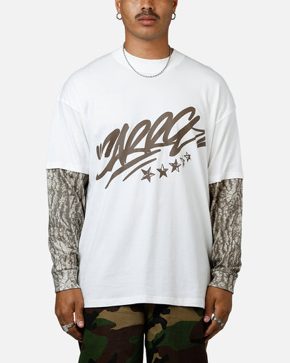 Carre Graffiti Layered Long Sleeve T-Shirt Off White
