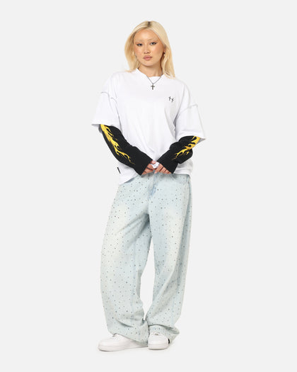 Saint Morta La Flame Long Sleeve T-Shirt White/Black