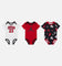 Jordan Infant Jumpamn 23 Jersey Bodysuit Set 3 Pack Black