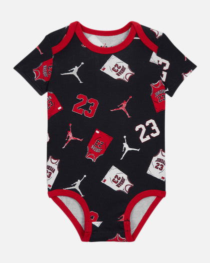 Jordan Infant Jumpamn 23 Jersey Bodysuit Set 3 Pack Black