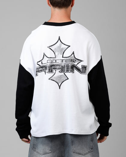 Loiter Biome Waffle Long Sleeve T-Shirt White/Black