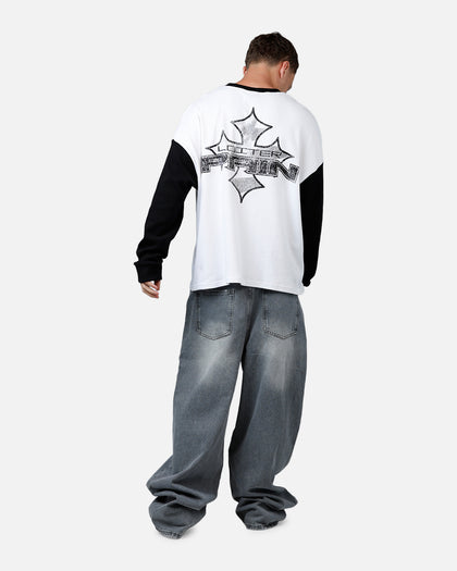 Loiter Biome Waffle Long Sleeve T-Shirt White/Black